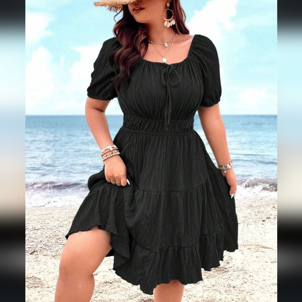New Cozy Soft Black Dress Flowy & Pretty